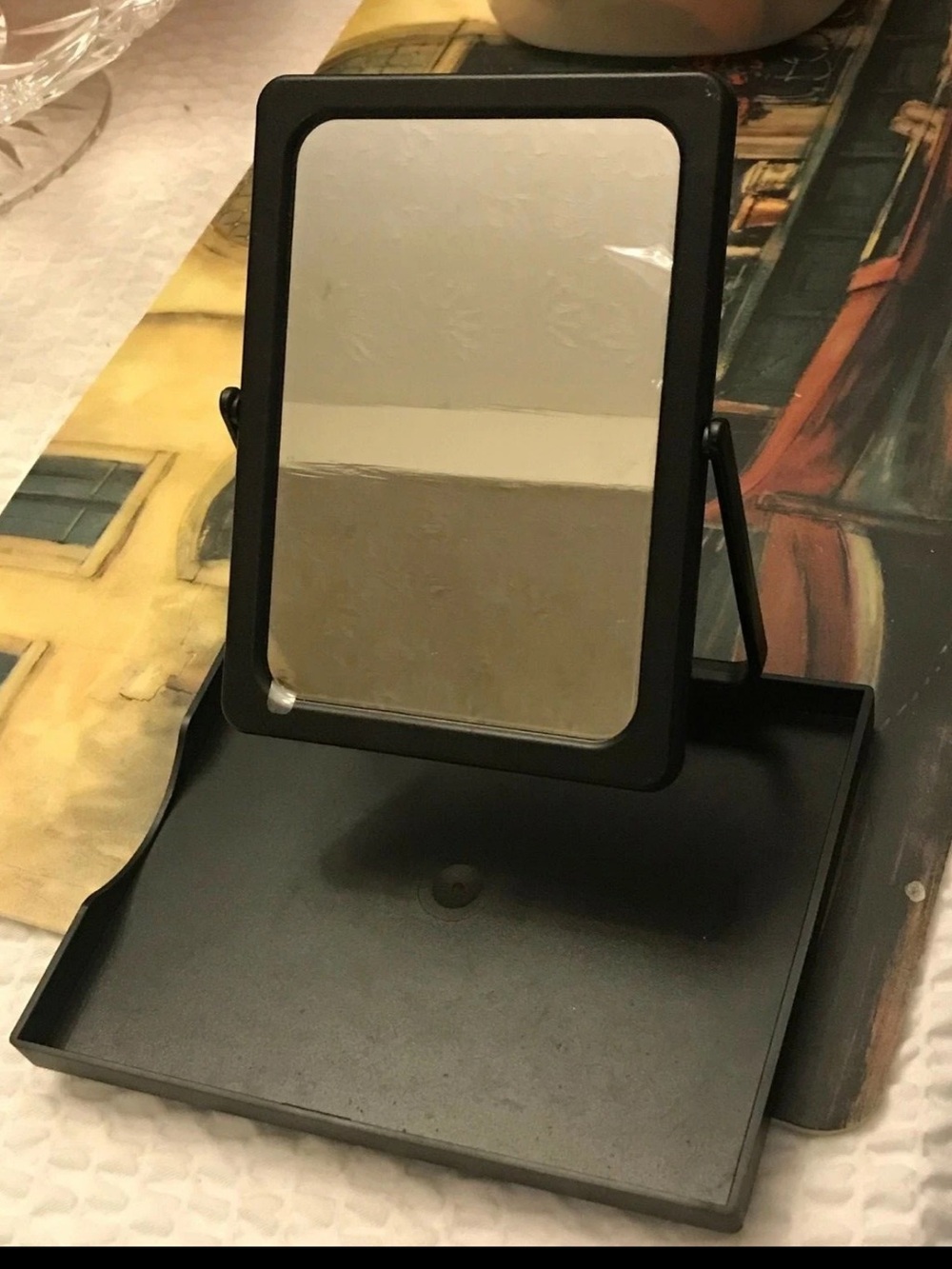 Mary Kay Black Folding Makeup Mirror with Stand